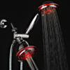 Dream Spa All Chrome 3-way LED Shower Head Combo with Air Jet LED Turbo Pressure-Boost Nozzle Technology. Color of LED lights changes automatically according to water temperature view 3