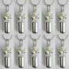 Set of Ten Silver Praying Angel Cremation URN - Includes 10 Velvet Pouches 10 Ball-Chains, Fill Kit view 1