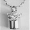 Set of Ten Silver Praying Angel Cremation URN - Includes 10 Velvet Pouches 10 Ball-Chains, Fill Kit view 3