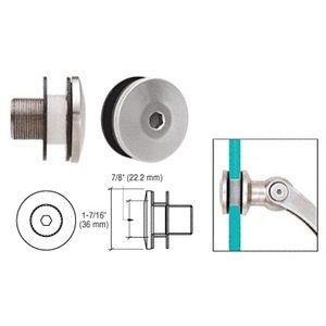 C.R. Laurence SGF36CAP CRL Brushed Stainless Surface Mount Cap Assembly