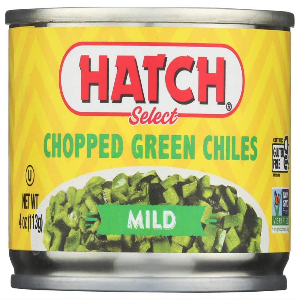 Hatch Farms Peeled Chopped Green Chiles Mild (24x4 Oz)