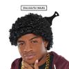 Black Afro Synthetic Hair Wig with Attached Pick (Adult Size) 1 Count - Stunning & Natural-Looking Synthetic Hair - Perfect for Halloween, Cosplay, and Costume Parties view 2