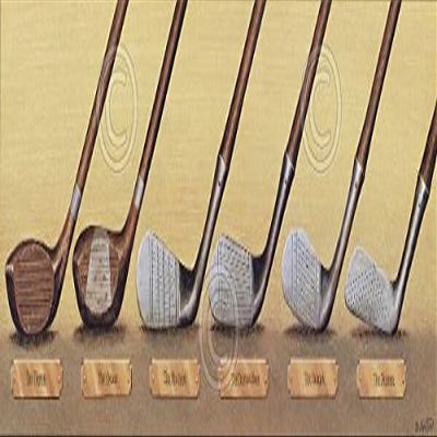 Picture Peddler Early Swingers by Bernie Horton Sport Golf Club Print Poster 24x12