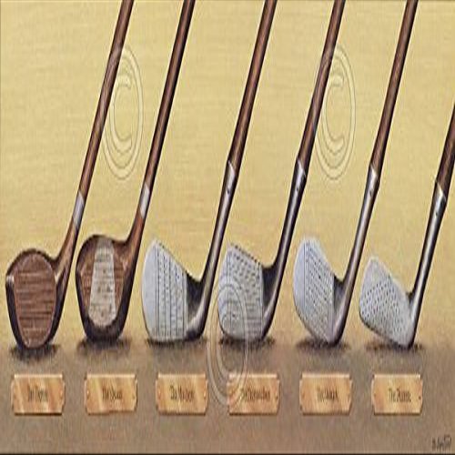 Picture Peddler Early Swingers by Bernie Horton Sport Golf Club Print Poster 24x12