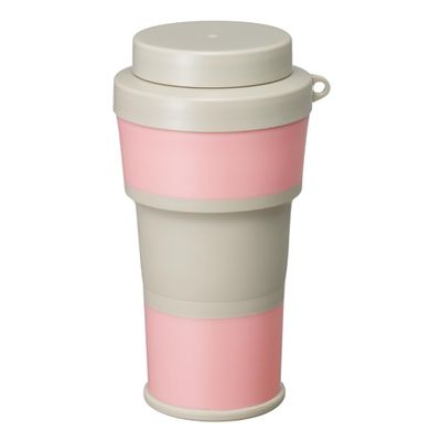 (Isetou) Iseto I-531 Cottle Folding Water Bottle, Made in Japan, 15.2 fl oz (450 ml), Strawberry Latte