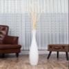 Leewadee Large White Home Decor Floor Vase - Wooden 34 inch Tall Farmhouse Decor Flower Holder for Fake Plant and Pampas Grass view 1