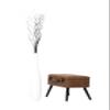 Leewadee Large White Home Decor Floor Vase - Wooden 34 inch Tall Farmhouse Decor Flower Holder for Fake Plant and Pampas Grass view 4