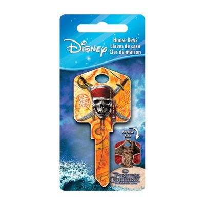 Howard Keys Disney Skull And Swords House Key Blank Single sided For Kwikset and Titan Locks