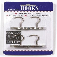 Harold's Kitchen 1-1/4 in. L Silver Magnetic Hooks