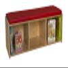 Contender Bookshelf with Reading Nook, Storage Bench for Kids, Toy and Book Organizer, Absolute for Daycare, Kids Room, Playroom, Preschool in Natural Finish view 1