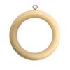 Bulk Hardware BH03285 Wooden Curtain/Drape Pole Ring with Screw Eye - Internal Diameter is 1-5/8 inch Light Brown, Pack of 24 view 1