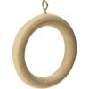 Bulk Hardware BH03285 Wooden Curtain/Drape Pole Ring with Screw Eye - Internal Diameter is 1-5/8 inch Light Brown, Pack of 24 view 2