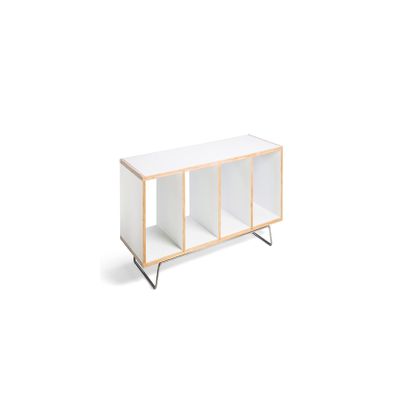 OFFI BBox4 Full-Sized Stacking Shelf Co., Finish = White Laminate; Supports = Legs