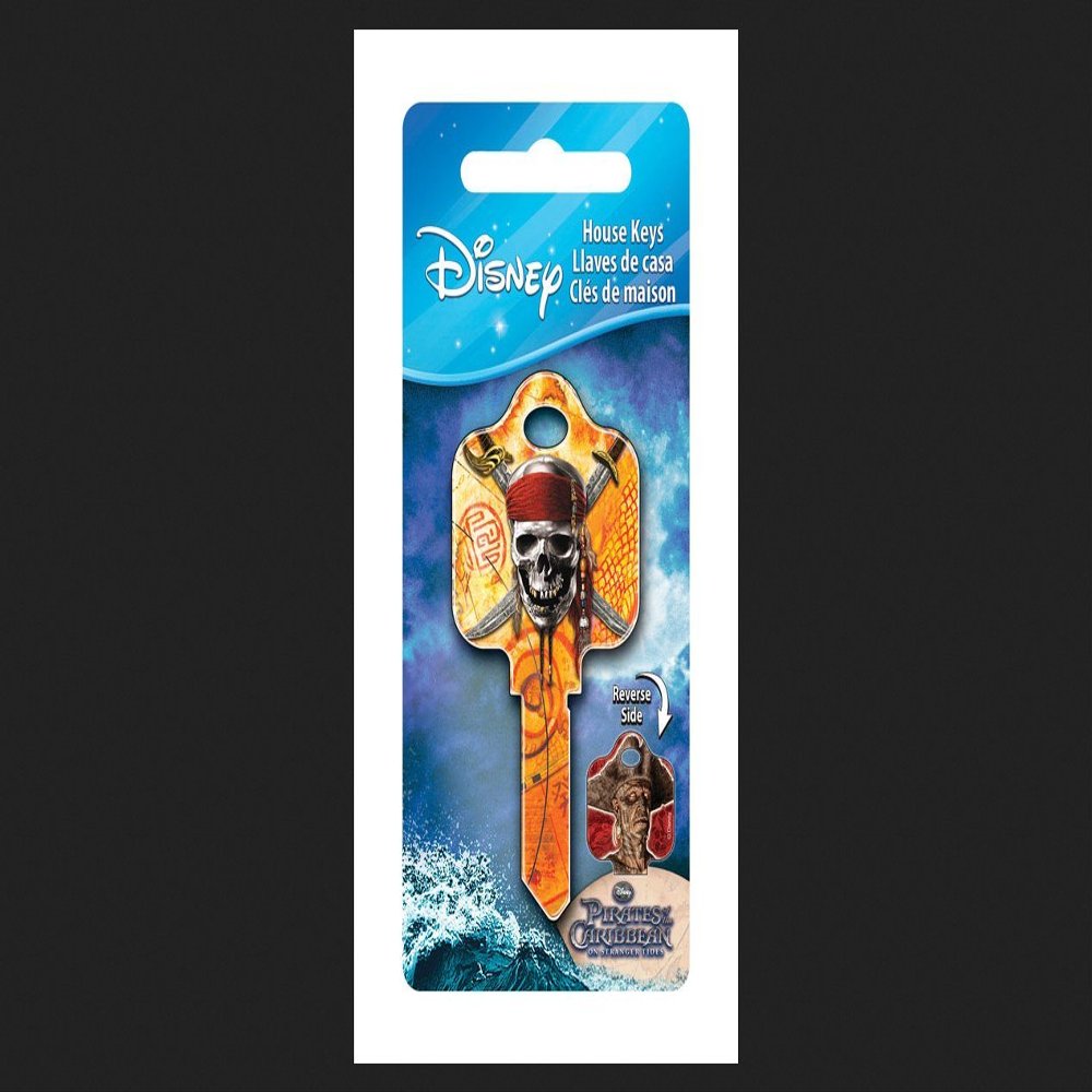 Howard Keys Disney Skull And Swords House Key Blank Single sided For Schlage Locks