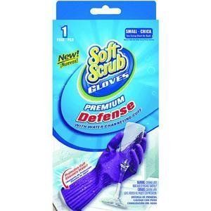 Soft Scrub Rubber Gloves Small Purple 2 pc.