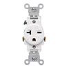 Leviton 20 amps 250 volt Single White Outlet 6-20R 1 pk view 1
