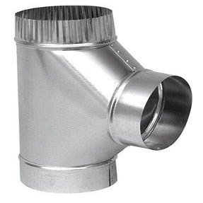 Imperial Manufacturing Furnace Pipe Full Flow Tee 6" X 6" X 6" Dia. Galvanized 90 Deg. 26 Ga