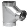 Imperial Manufacturing Furnace Pipe Full Flow Tee 6" X 6" X 6" Dia. Galvanized 90 Deg. 26 Ga view 1