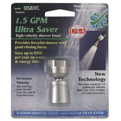 WHEDON PRODUCTS USB3C Brass/Chrome Shower Head, 1.5 gpm