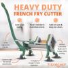 Commercial Grade Potato French Fry Cutter and Slicer by TigerChef, Heavy Duty Cast Iron and Rust Resistant Stainless Steel, 1/4 Inch Standard Size Blade, Suction Feet, Cleaning Brush view 2