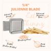 Commercial Grade Potato French Fry Cutter and Slicer by TigerChef, Heavy Duty Cast Iron and Rust Resistant Stainless Steel, 1/4 Inch Standard Size Blade, Suction Feet, Cleaning Brush view 4