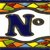 House numbers 3 inch. Handpainted house number tiles for signs, addresses and names. Address numbers for houses. House address numbers and letters. Design MOSAICO MINI 2,87" x 1,38" (NUMBER N) view 1