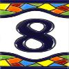 ART ESCUDELLERS House Number Tile, Ceramic, 4.29" x 2.13", Traditional Style, Multicolor view 1