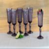 10 Strawberry Street Vatican 4 Oz Champagne Flute, Set of 6, Amethyst Glass view 2