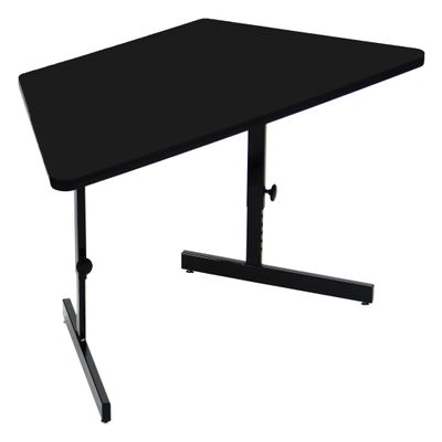 Correll CSA3060TR-07 Csa246007 Adjustable School/Office/Computer and Training Table, High Pressure Laminate Top, 24" x 60" Trapezoid, Black Granite