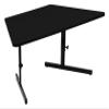 Correll CSA3060TR-07 Csa246007 Adjustable School/Office/Computer and Training Table, High Pressure Laminate Top, 24" x 60" Trapezoid, Black Granite view 1