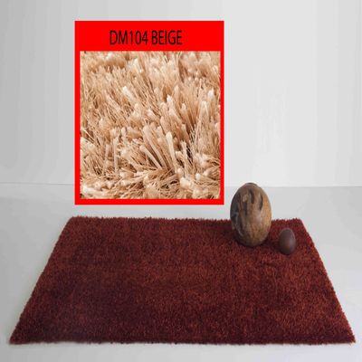 "Omnia" Contemporary Shag Rug -Available 5'-3"x 8" or 6'-6"x 10'-Different Colors Option-Indoor Rug (6'-6"x 10', Beige)