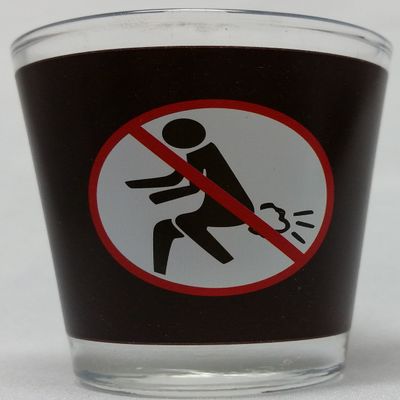 Funny Shot Glass"No Farting Symbol"
