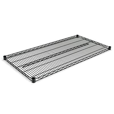 Alera Industrial Wire Shelving Extra Wire Shelves, 48w x 24d, Black, 2 Shelves/Carton
