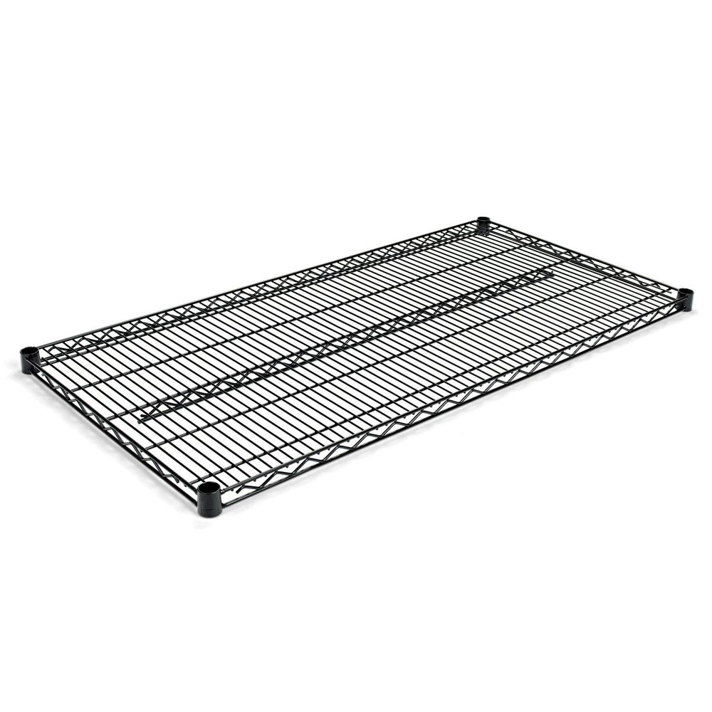 Alera Industrial Wire Shelving Extra Wire Shelves, 48w x 24d, Black, 2 Shelves/Carton