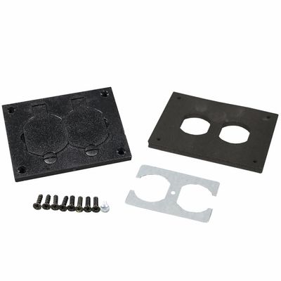 Legrand Wiremold Omnibox Floor Box Rectangular Black Duplex Cover Plate 1pk