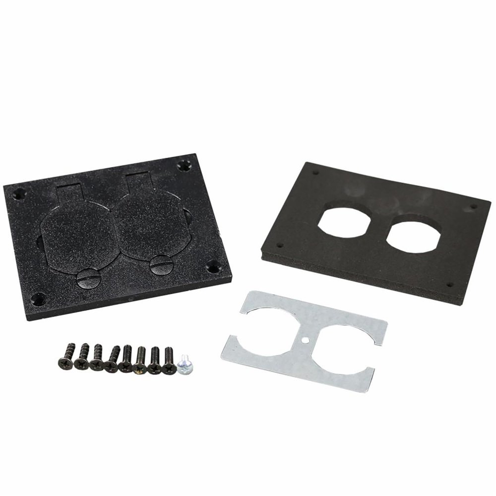 Legrand Wiremold Omnibox Floor Box Rectangular Black Duplex Cover Plate 1pk