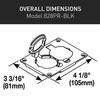 Legrand Wiremold Omnibox Floor Box Rectangular Black Duplex Cover Plate 1pk view 2