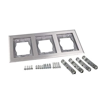 Legrand Wiremold Omnibox Triple Gang Aluminum Carpet/Tile Floor Box Flange