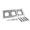 Legrand Wiremold Omnibox Triple Gang Aluminum Carpet/Tile Floor Box Flange view 1