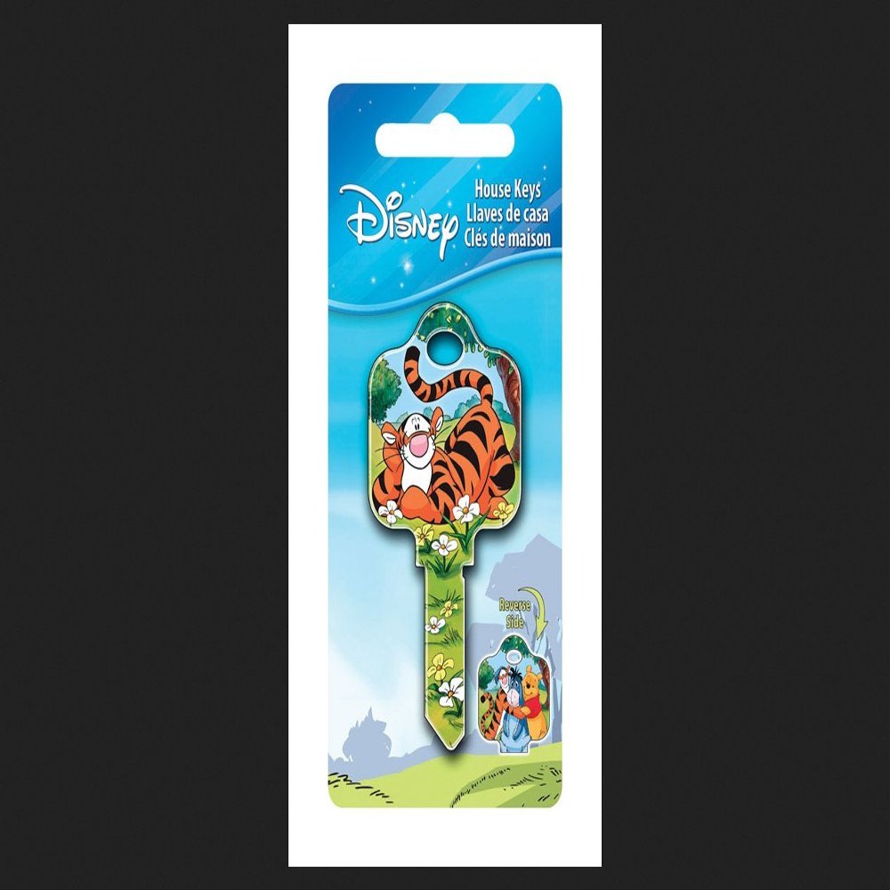 Howard Keys Disney Tigger Bounce House Key Blank Single sided For Schlage Locks