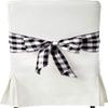LA Linen Checkered Chair Bows Sashes,10-Pack, 7, Black/White 7 by 108-Inch view 2