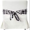 LA Linen Checkered Chair Bows Sashes,10-Pack, 7, Black/White 7 by 108-Inch view 4