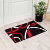2305 Geometric Abstract Red Black 2x3 Area Rugs for Entryway view 1