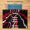 2305 Geometric Abstract Red Black 2x3 Area Rugs for Entryway view 4