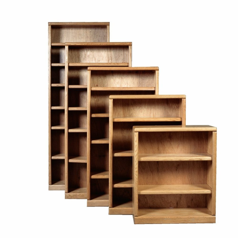 FOREST DESIGNS Bullnose Bookcase: 36W X 30H X 13D (One Bookcase) 30h Coffee Alder