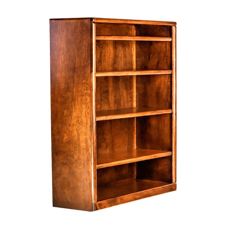 FOREST DESIGNS Bullnose Alder Bookcase: 36W x 30H x 13D 30H Black Oak