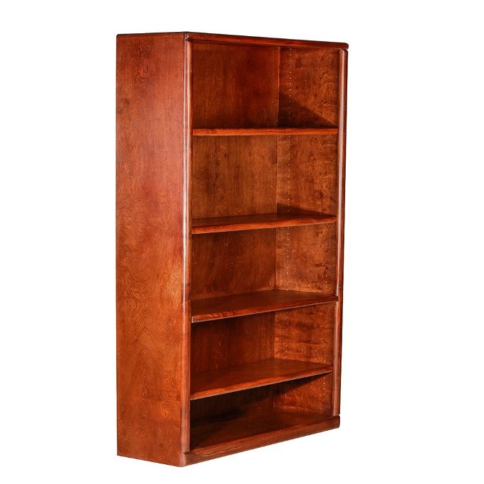 FOREST DESIGNS Bullnose Alder Bookcase: 36W x 36H x 13D 36H Golden Oak