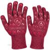 Grill Armor Oven Gloves with Fingers 932F Heat, Fire & Cut Resistant Mitts for BBQ, Grill, Cooking, Grilling, Baking, Smoker & Fire Pit view 1