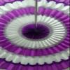 3-Pack 16 Inch Striped Honeycomb Tissue Paper Fan (Purple/White) view 2