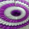 3-Pack 16 Inch Striped Honeycomb Tissue Paper Fan (Purple/White) view 3